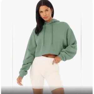 ALO Yoga Bae Crop Hoodies (XS)